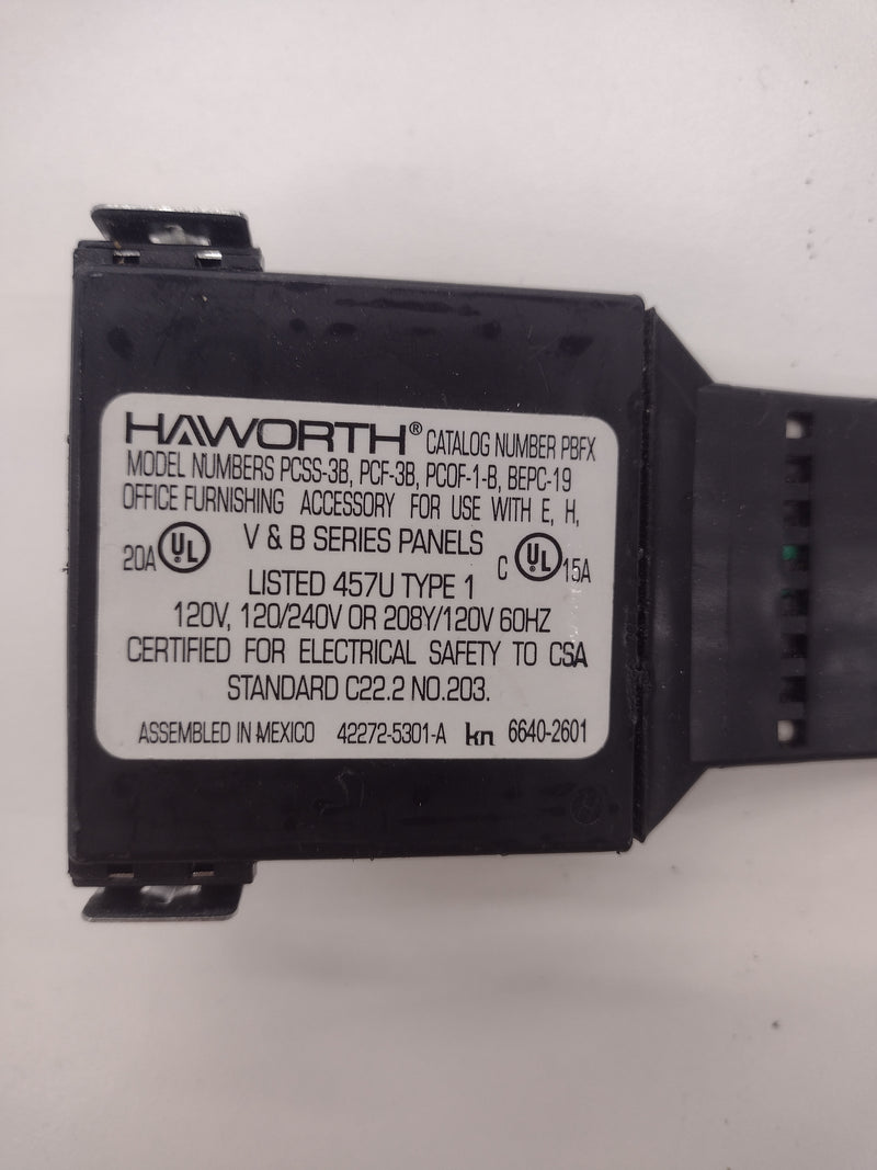 HAWORTH PBFX Cubicle Power Panel-to-Panel Connector, PCSS-3B PCF-3B PCOF-1-B BEP