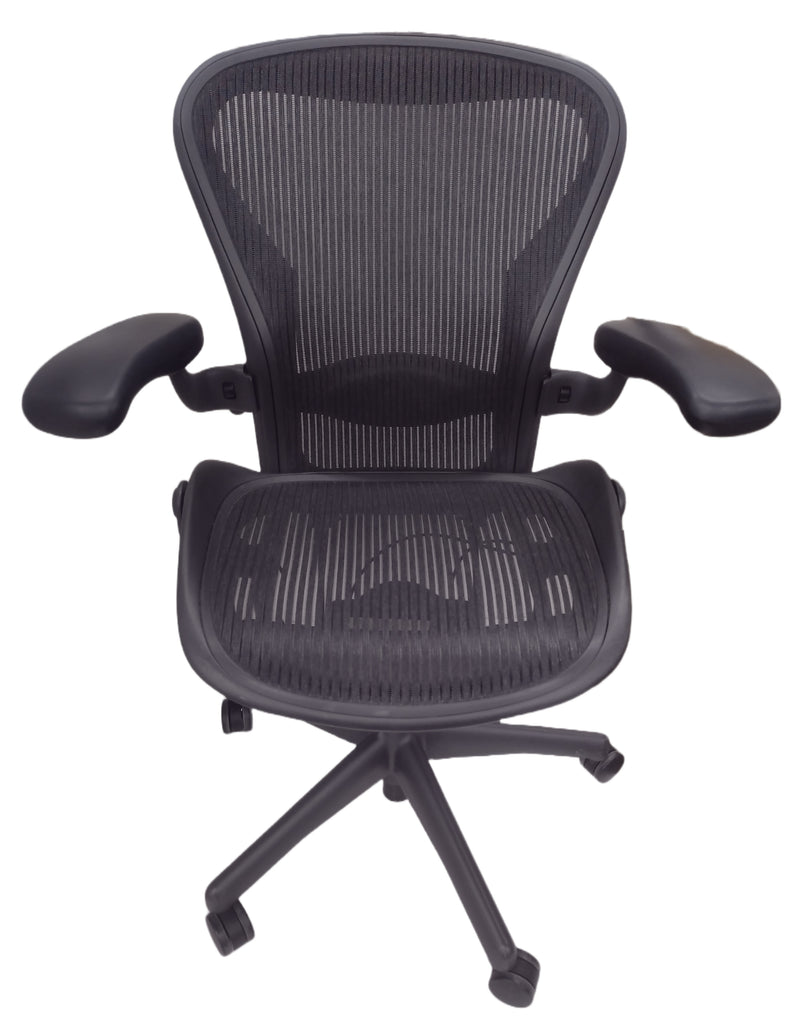 Pre-Owned Herman Miller Aeron Office Chair - Size B, Medium, with Headrest Option