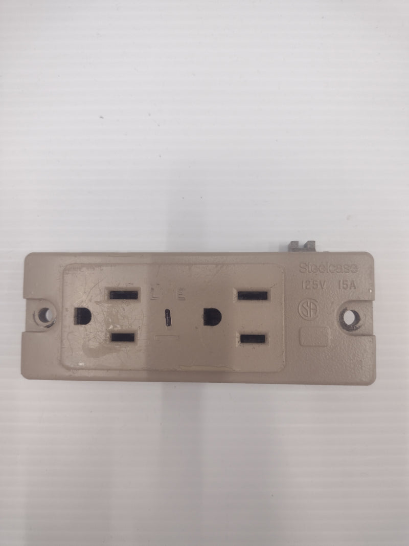 Steelcase 98665 Duplex Receptacle Outlet/Circuit for Cubicle Panels