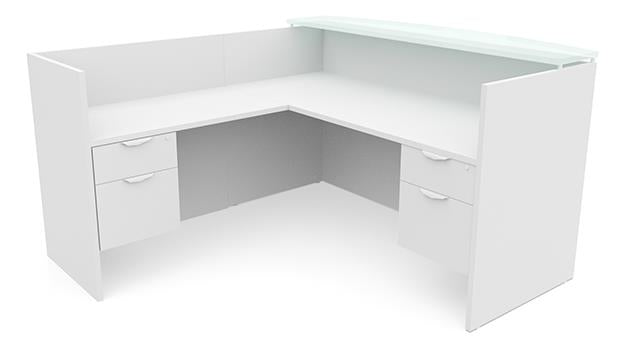 OfficeSource L-Shaped Reception Desk