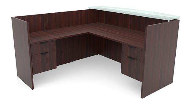 OfficeSource L-Shaped Reception Desk