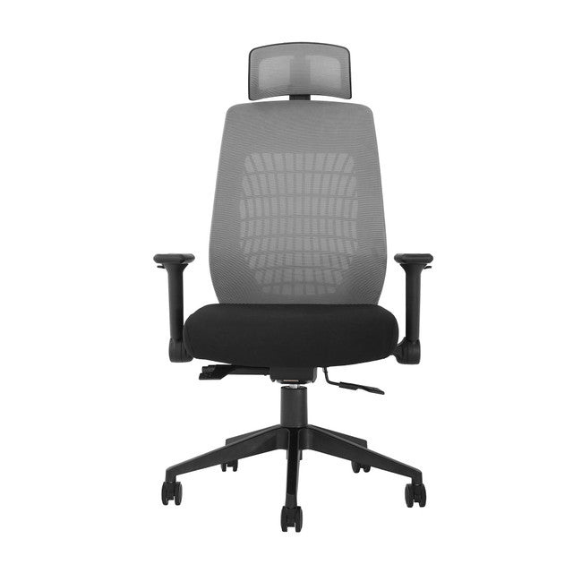 OfficeSource Vyka Collection High Back Gray Mesh Task Chair