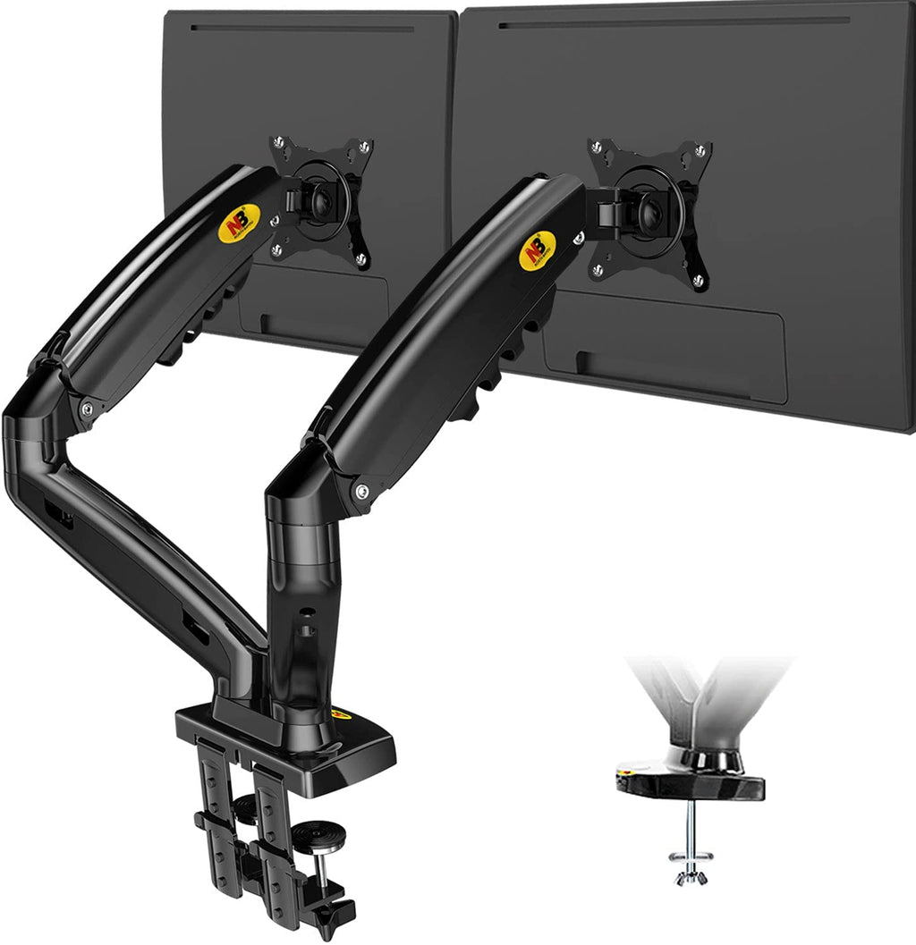 Double Monitor Desk Swivel Arm For Two Screens 17-27 Inch