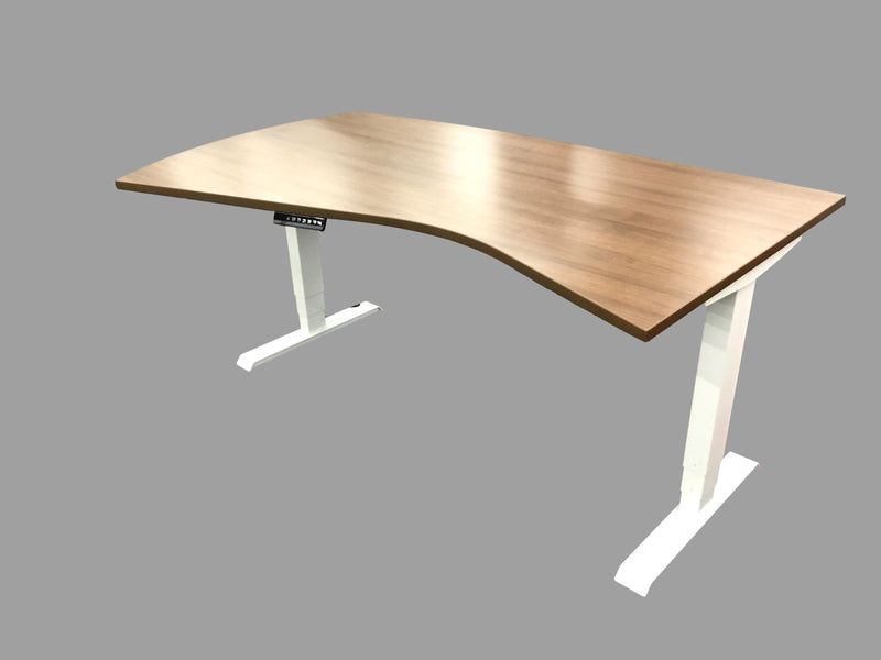 New - Deluxe Commercial Quality Sit to Stand Desk - Modern Vector Top - 42" x 66" in Several Finishes