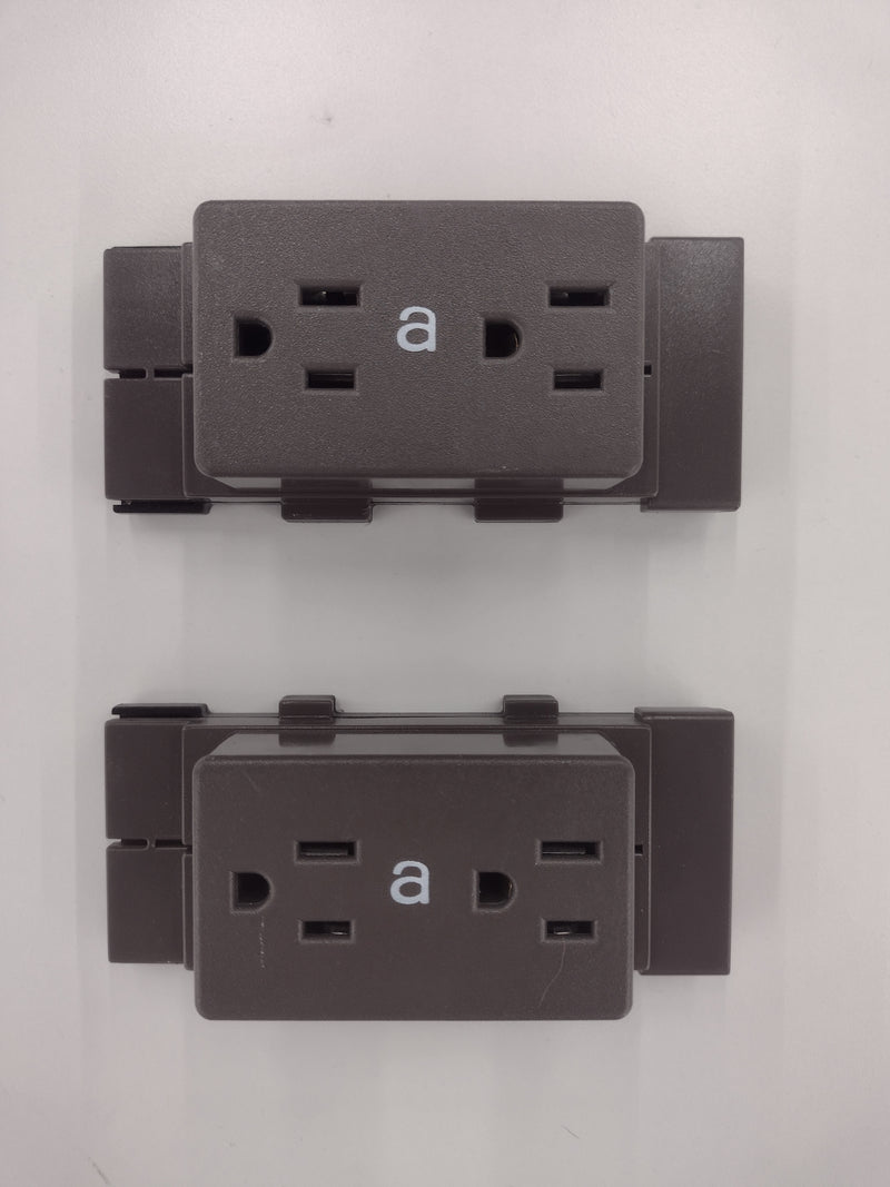 LOT OF 2 - Herman Miller EL/AEL R4A Duplex Receptacle Outlets for Cubicle Panels