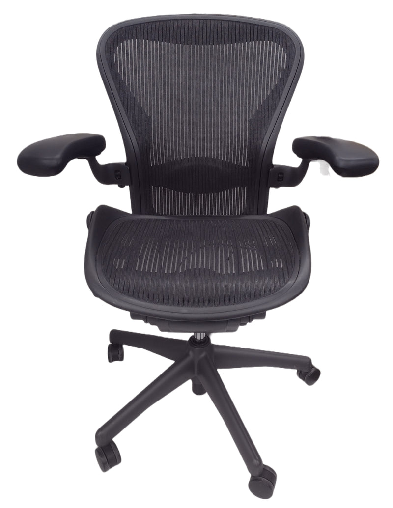 Pre-Owned Herman Miller Aeron Office Chair - Size B, Medium, with Headrest Option