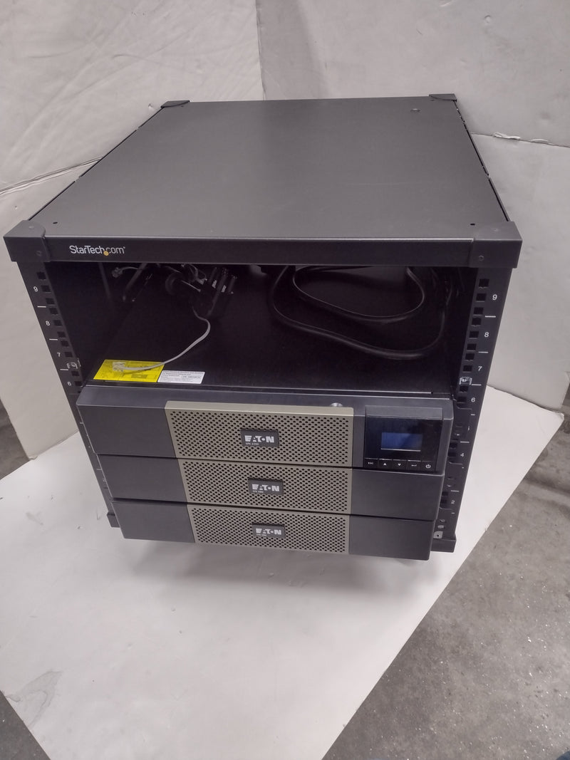 StarTechcom RK960CP Portable 9U Server Rack w/Eaton battery modules and UPS