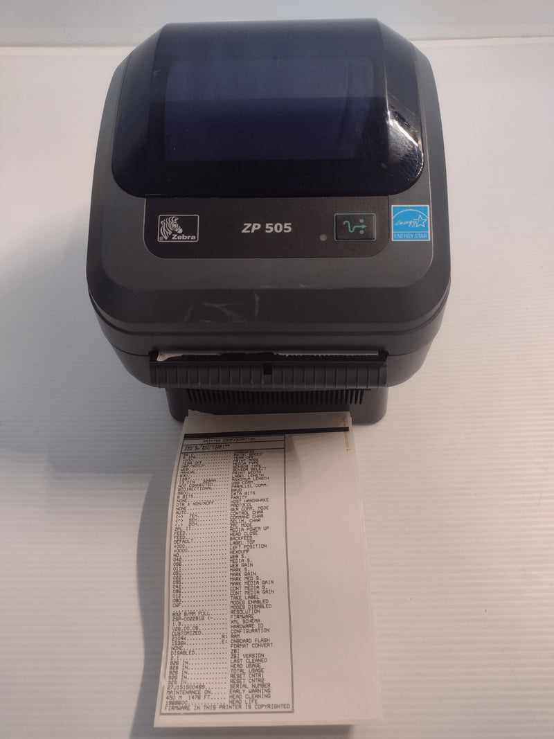 Zebra ZP 505 Thermal Label Printer w/Power Cord: Successfully Tested