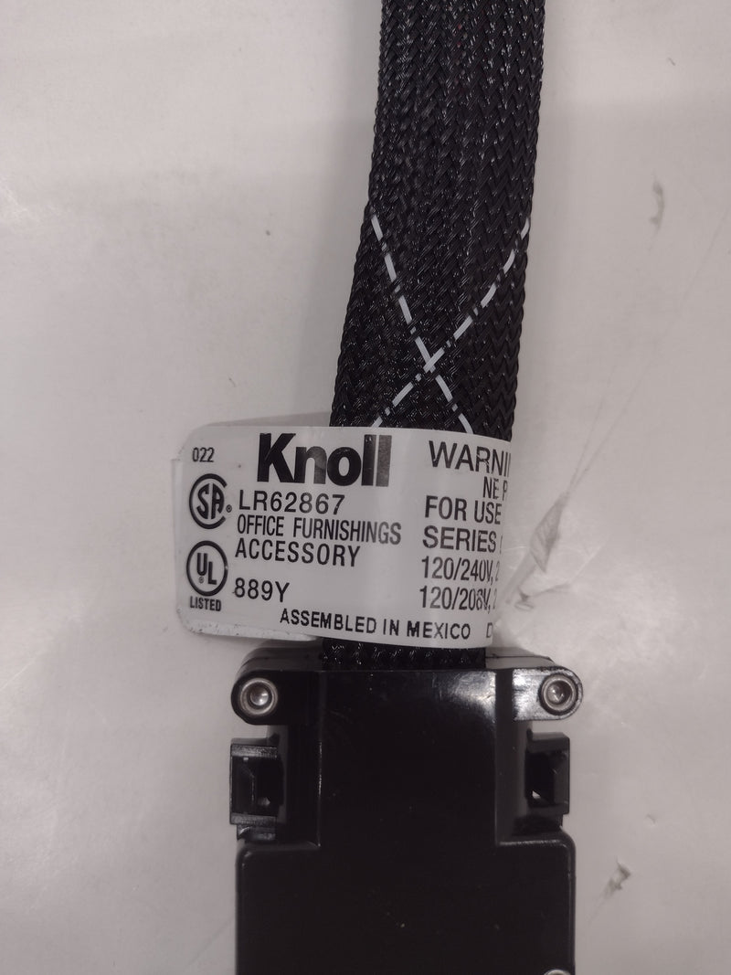 Knoll 12" DE1-8PCNPM Power Connector/jumper (module-to-module) for Cubicles