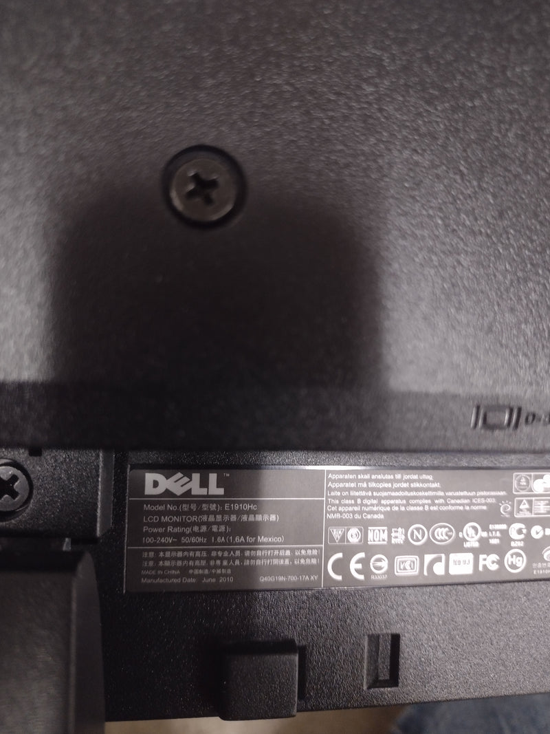 DELL E1910Hc Widescreen 19" 1360 x 768 16:9 LCD Monitor