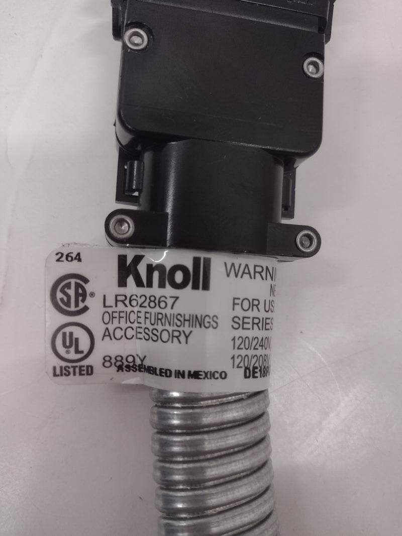 Knoll 60" DE18PJ48WP Power Connector/Jumper Cable for Knoll Dividends Cubicles