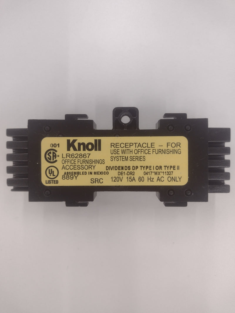 Knoll Power Outlet DE1-DR1/DE1-DR2/DE1-DR4SP for Dividends Cubicle Systems