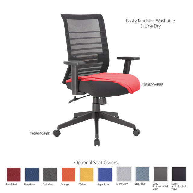 OfficeSource Interchangeable Gray or Black Mesh Back Task Chair