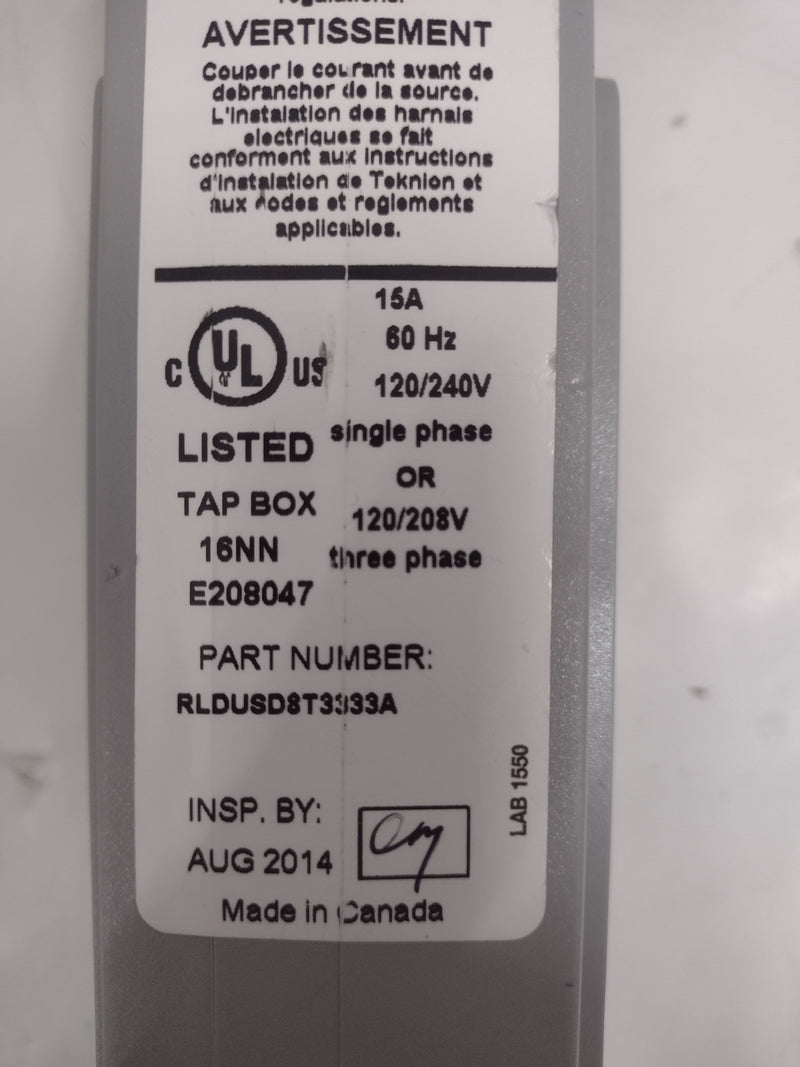Teknion Modular Electrical Outlet Tap Box 16NN E208047 120/240V 15A 60Hz