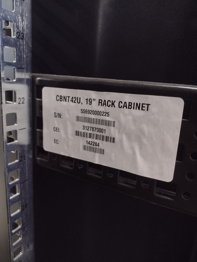 Cantel Solutions CBNT-42U 19" Wide Server Rack Cabinet (w/ new anti-tip plate kit)