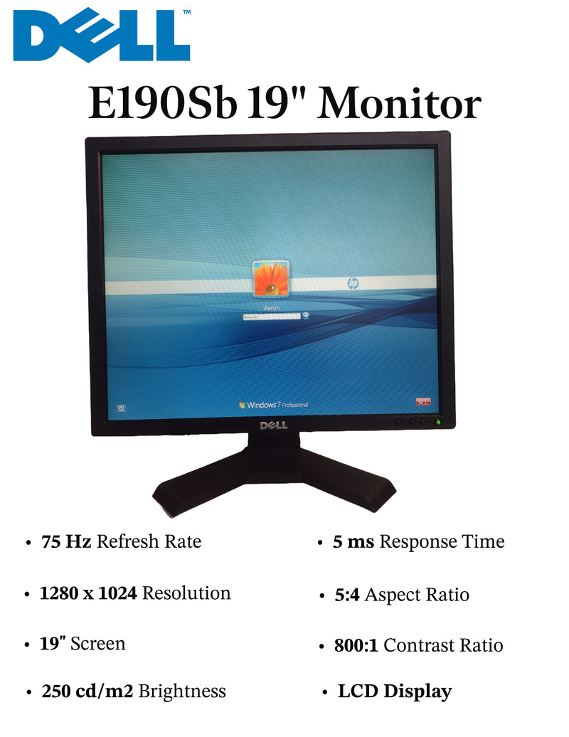 DELL E190Sb 19" 1280 x 1024 75 Hz 5 ms 5:4 LCD Monitor