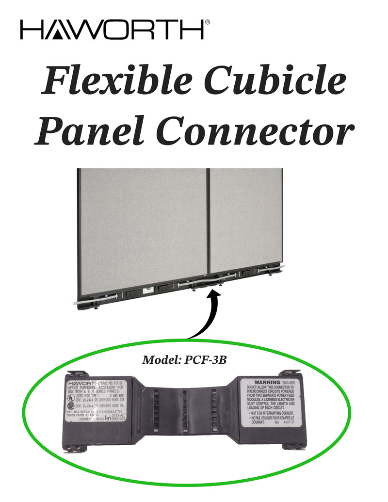 Haworth PCF-3B Flexible Electrical Jumper/Connector for E & H Series Cubicle Panels