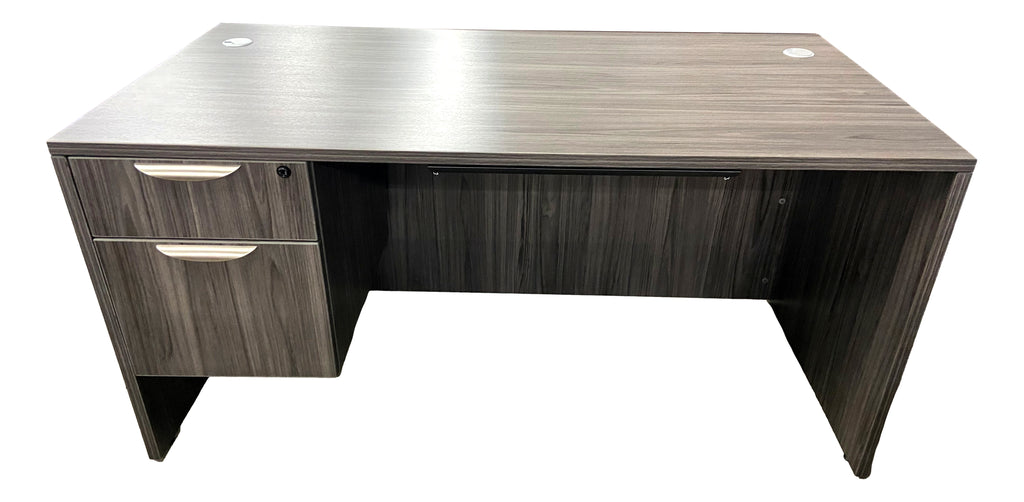 OfficeSource 60" x 30" Desk in Coastal Gray