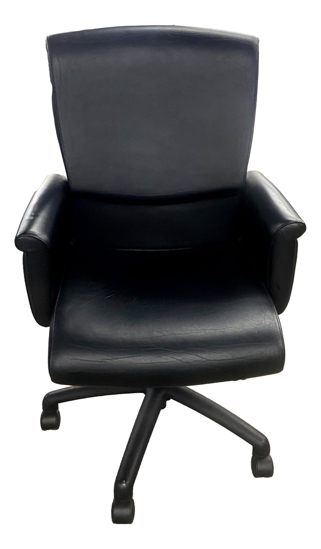 Pre-Owned Leather High-Back Swivel Chair