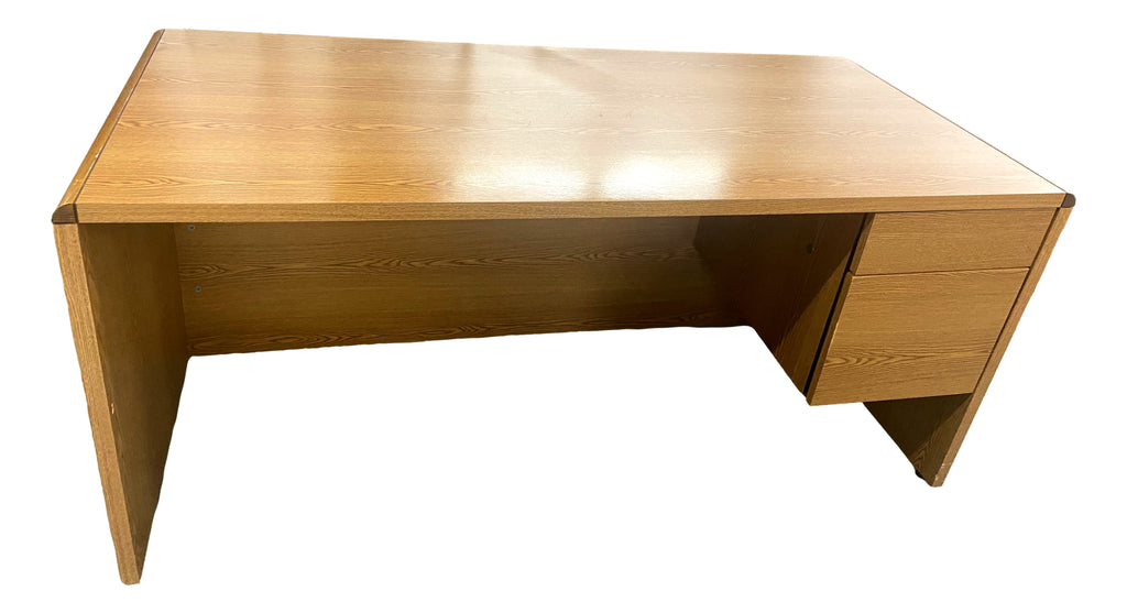 Pre-Owned Oak Desk - HON Brand