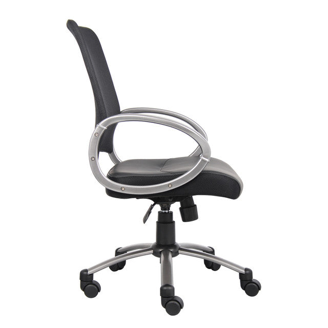 OfficeSource Solace Mesh Back Task Chair w/ Leather Seat