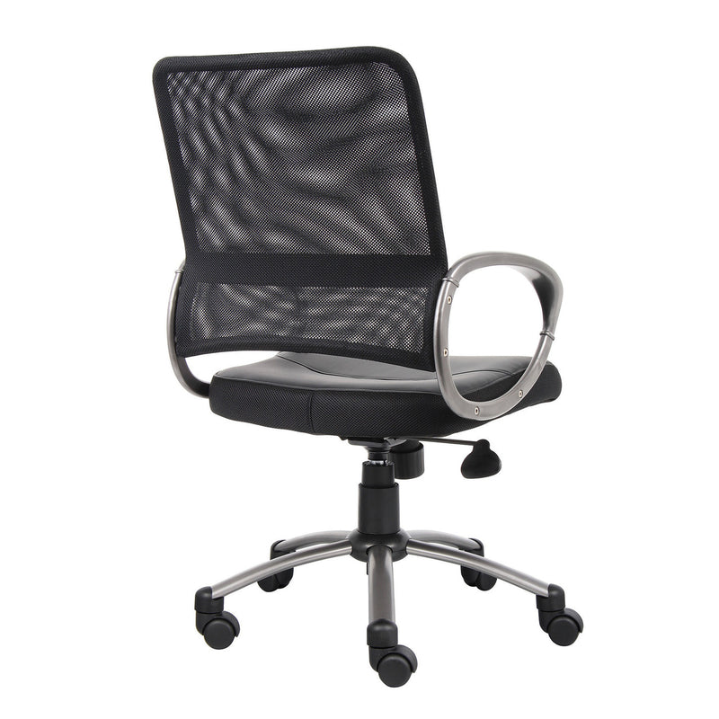 OfficeSource Solace Mesh Back Task Chair w/ Leather Seat