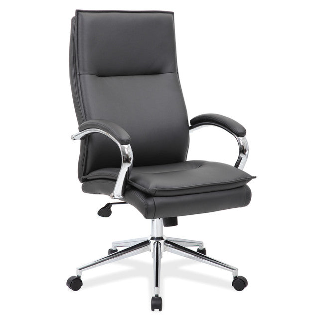 OfficeSource Arc Executive High Back w/Fixed Arms & High Crown Chrome Base