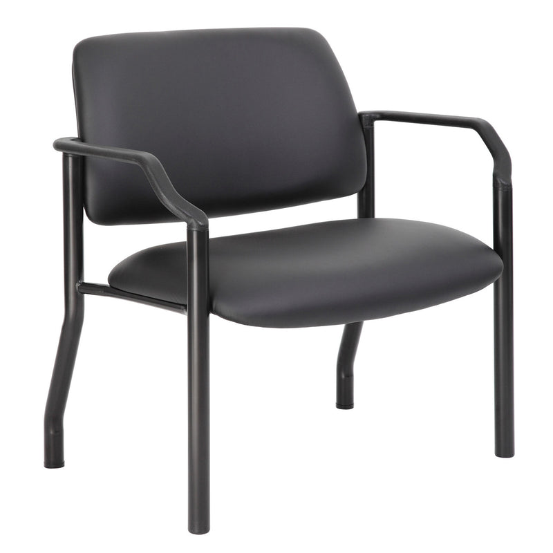 OfficeSource Big & Tall Guest Chair w/Arms & Black Frame- 500 LBS Weight Capacity
