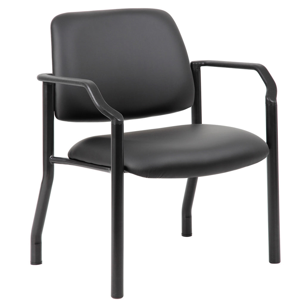 OfficeSource Big & Tall Guest Chair w/Arms & Black Frame- 400 LBS Weight Capacity