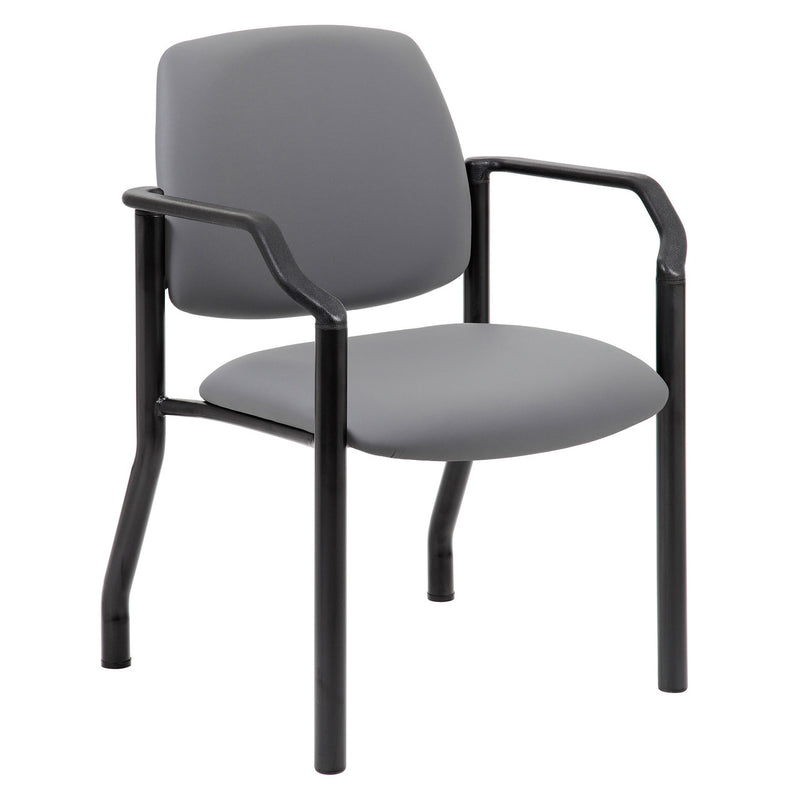 OfficeSource Big & Tall Guest Chair w/Arms & Black Frame- 300 LBS Weight Capacity