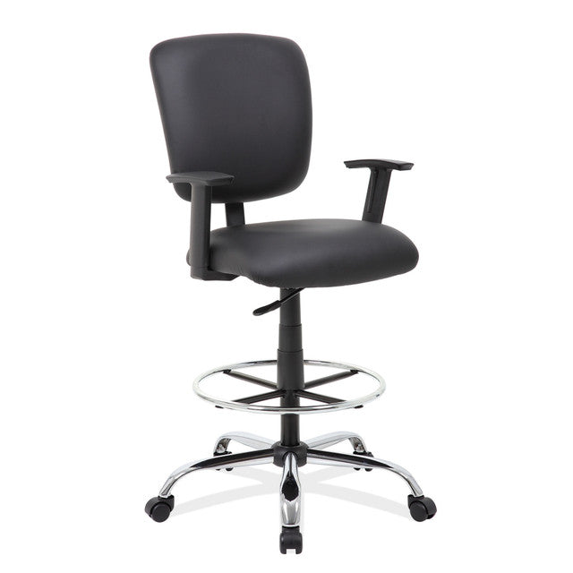 OfficeSource Task Force Mid Back Task Chair & Stool w/Chrome Base