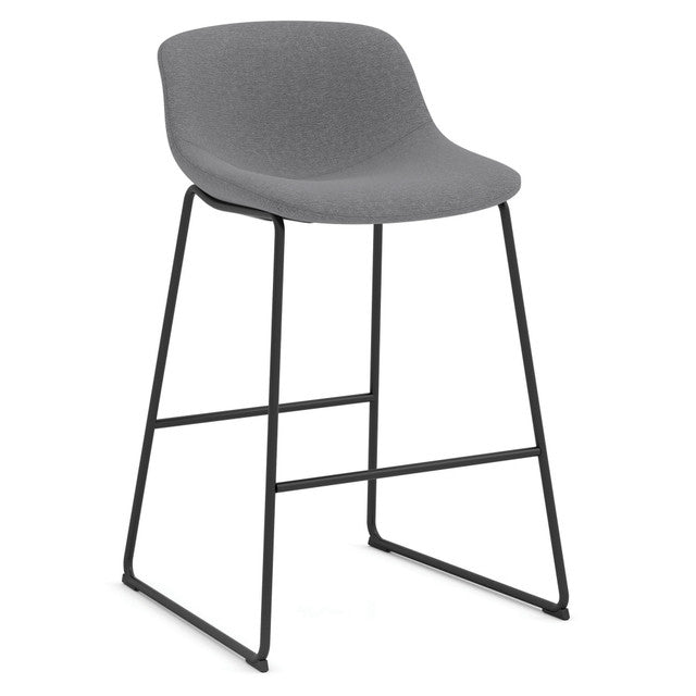 OfficeSource Willow Collection Café Height Bistro Stool w/Black Steel Base