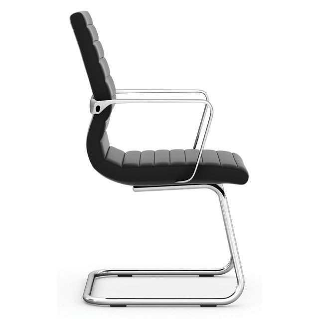 Office Source Tre Collection Executive Guest Chair w/Chrome Sled Base