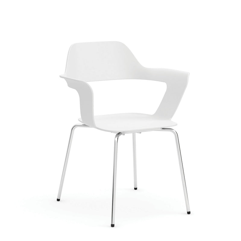 OfficeSource Zella Collection Stackable Chair w/Chrome Frame