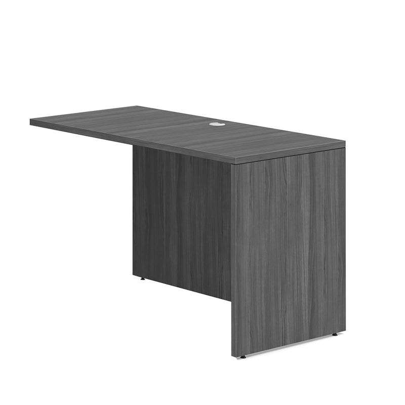 OfficeSource Small Desk Shell- Open End w/Post Leg