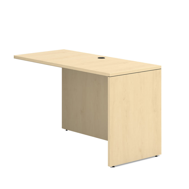OfficeSource Small Desk Shell- Open End w/Post Leg