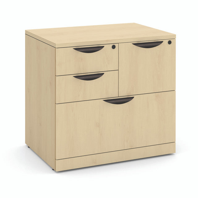 Combination File - Lateral File Drawer, Vertical File Drawer & Two Utility Drawers - 7 Finishes