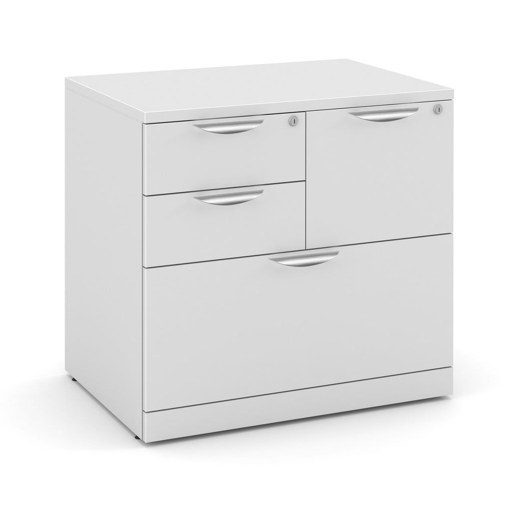 Combination File - Lateral File Drawer, Vertical File Drawer & Two Utility Drawers - 7 Finishes