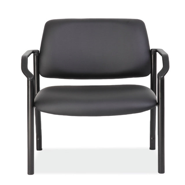 OfficeSource Big & Tall Guest Chair w/Arms & Black Frame- 500 LBS Weight Capacity