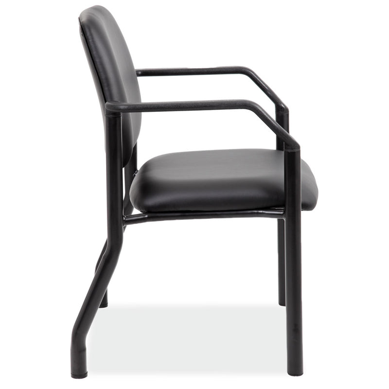 OfficeSource Big & Tall Guest Chair w/Arms & Black Frame- 300 LBS Weight Capacity