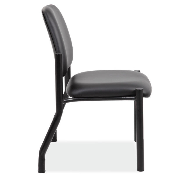 OfficeSource Big & Tall Armless Guest Chair w/Black Frame- 400 LBS Weight Capacity