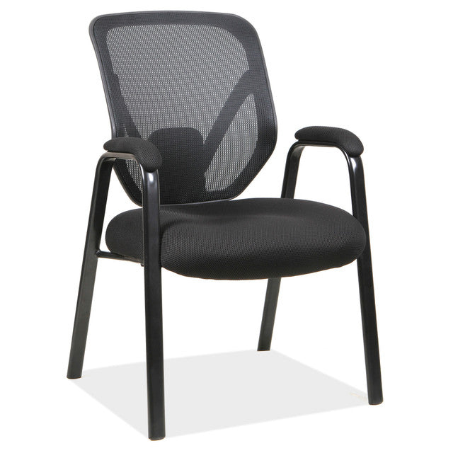 OfficeSource Big & Tall Mesh Back Guest Chair w/Arms & Black Frame