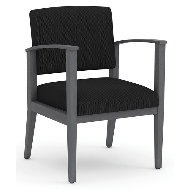 Designer Guest Chair Chelsea Collection In Black Bonded Leather