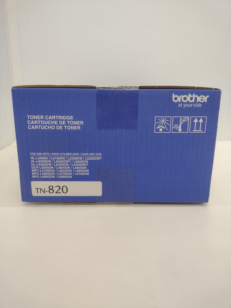 Brother TN-820 Black Laser Toner Cartridge for MFC, DCP, and HL Printers - NEW
