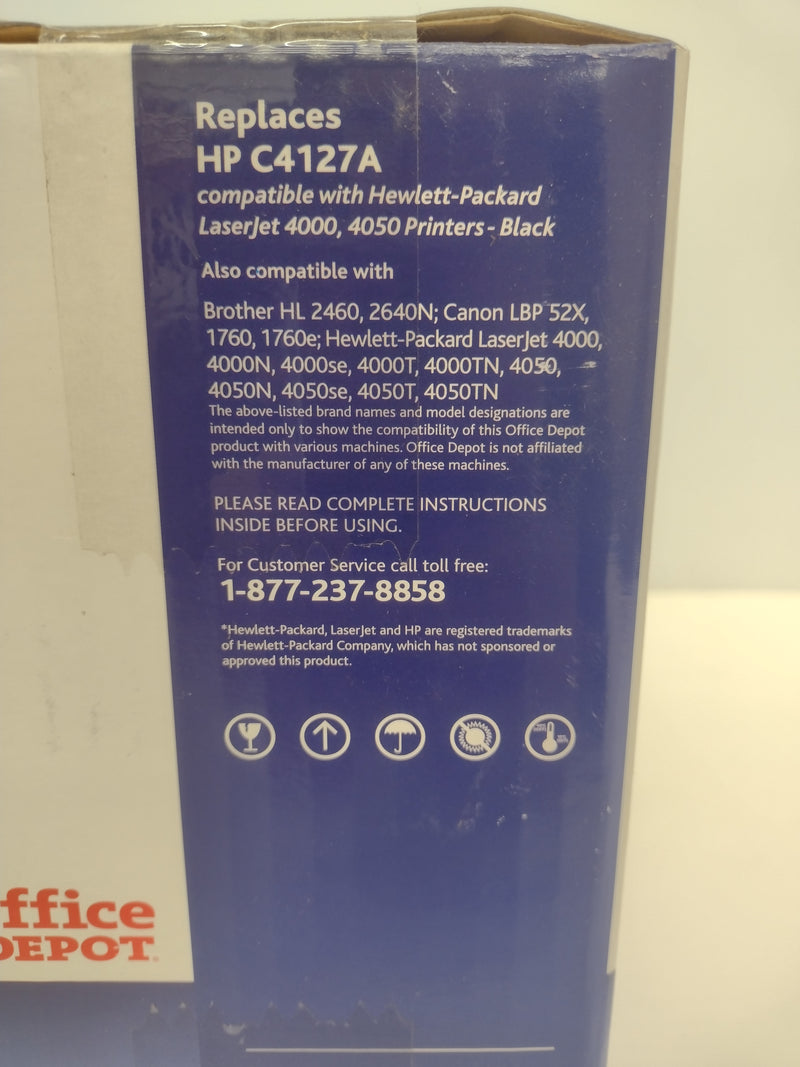 Office Depot remanufactured black Toner Cartridge for HP 27A (C4127A) 4000/4050