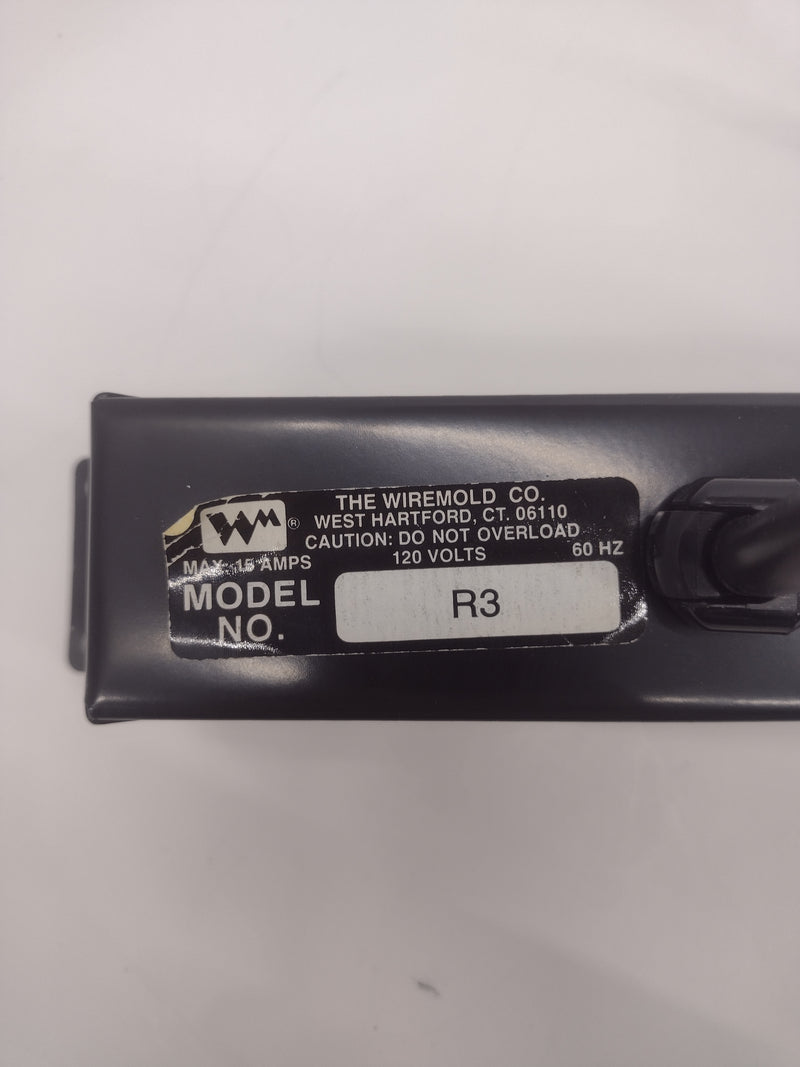 Wiremold R3 Power Tap for Server Racks 15A 120V 60Hz 6ft Power Cord