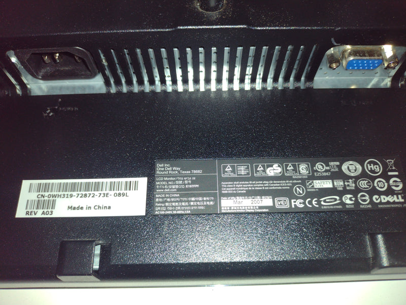 Dell E197FPf 19" 1280 x 1024 LCD Monitor (no stand)
