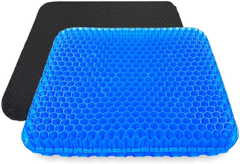 Honeycomb Design Gel Seat Cushion for Office Chair- 16.5"W x 14.5"L x 1.6"H