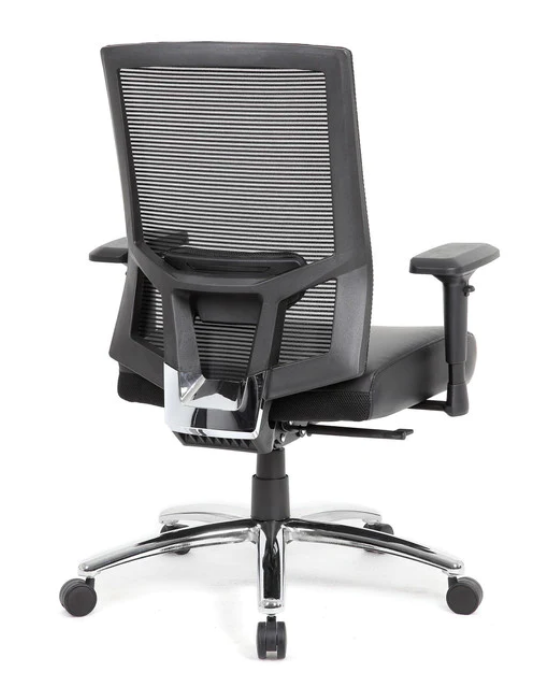 OfficeSource Big & Tall Mesh Back Executive Chair w/Heavy-Duty Chrome Base