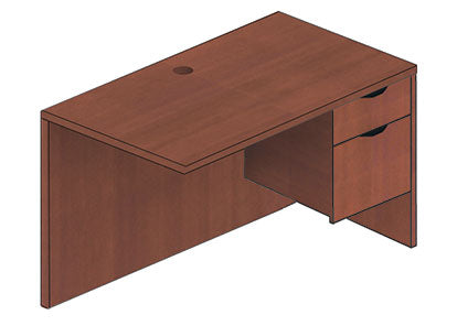 Candex Single Pedestal Desk 60" with Return 42" - Value Office Furniture & Equipment
